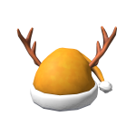 christmas hat with yellow antlers