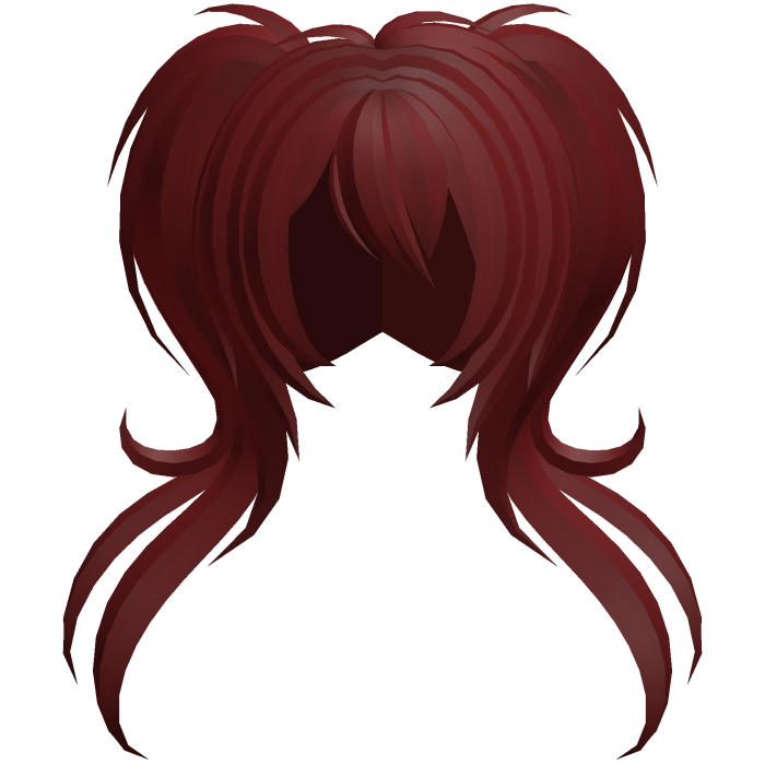 fluffy moe long swirly ponytails red