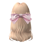 Pretty Blonde Hair With Ribbon