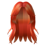 Orange Wispy Popular Middle Part