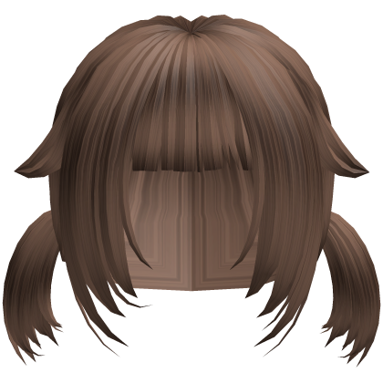 messy cute short moe pigtails in brown Roblox item