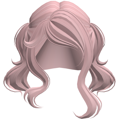 Cute Curly Pigtails Hair (Pink) Roblox item
