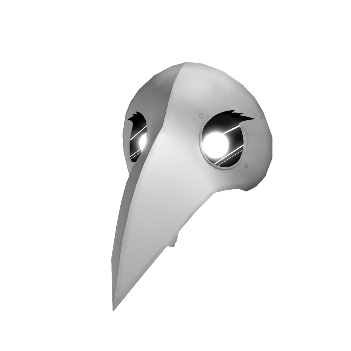 [Glowing Eyes] White Cute Plague Doctor Girl Mask