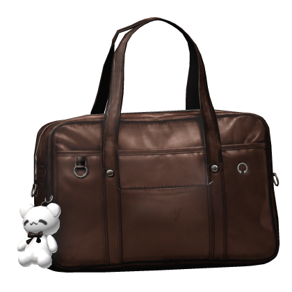  3.0 Japanese Brown School Bag W White Bear Decor