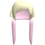 [FREE] ♡ low poly cute yellow/pink neko pigtails 