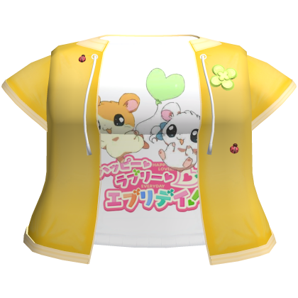 ♡ hamtaro yellow clover jacket