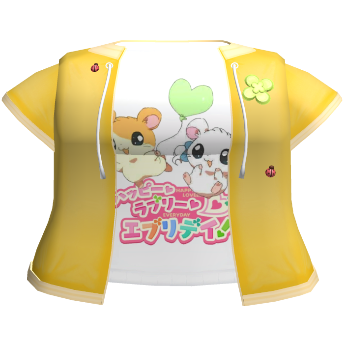 ♡ hamtaro yellow clover jacket