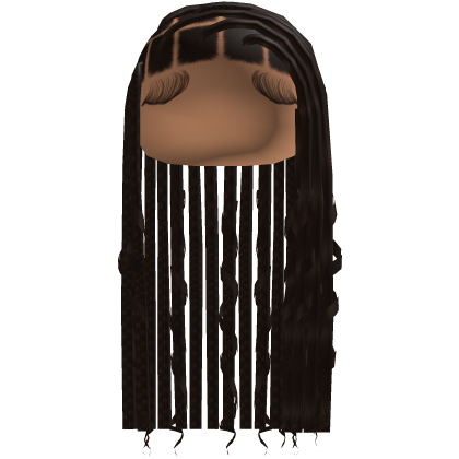 Side Part Box Long Braids Scalp Hair in Brown Roblox item