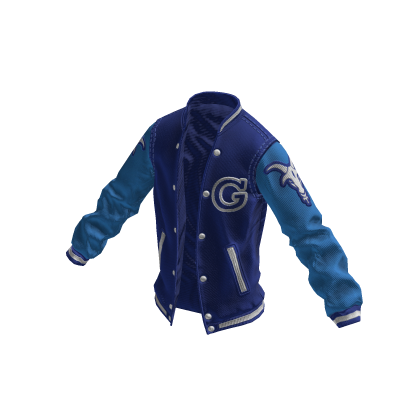 College Jacket | Blue White Light Blue