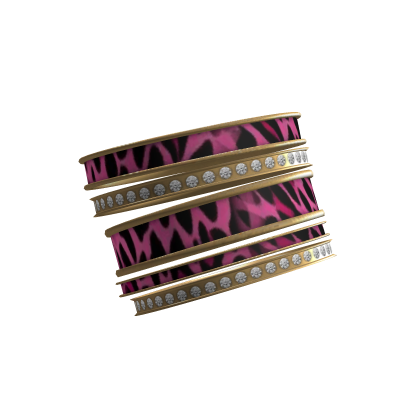Gyaru Bracelet Bangles in Leopard