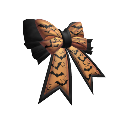 Halloween bow hairclip [Black/Orange]