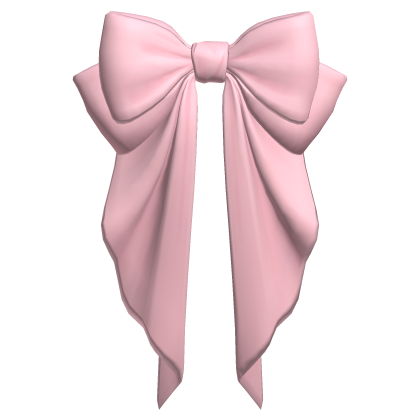 Big Hair Bow Pastel Pink Basic Ribbon Head Cutesy