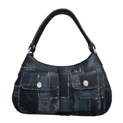 Midnight Denim Cargo Shoulder Bag