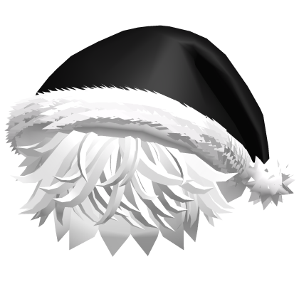 Messy Stylish Emo Anime Hair w/ Santa Hat (white) Roblox item