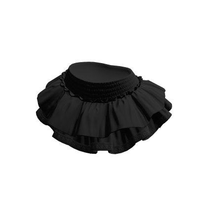Skirt Black Chic Layered Ruffle Mini Short Y2K thumbnail