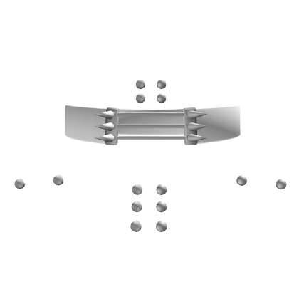 vkei emo spiked choker necklace in white Roblox item