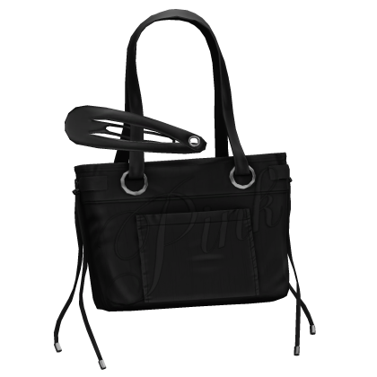 PINK Oversized Clip Black Tote Bag  Roblox item