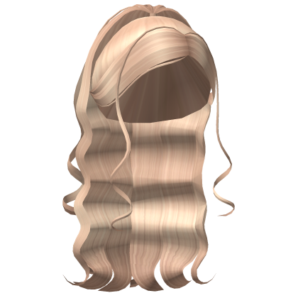 Blonde Fluffy High Curled Ponytail