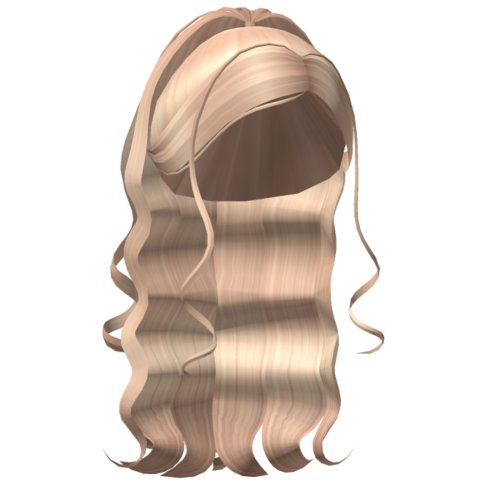 Blonde Fluffy High Curled Ponytail