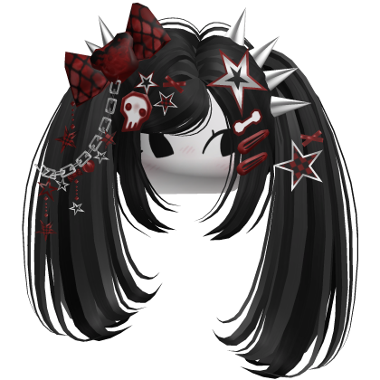 ♡ Scene Spiky Moe Pigtails (Red)