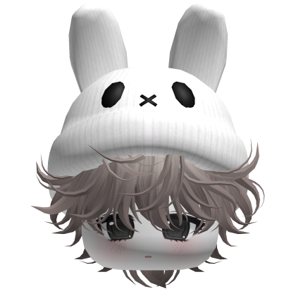 Moe Messy Boy Hair W/ Bunny Hat Ash V4