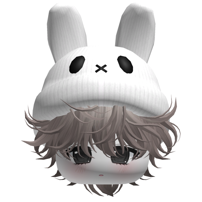 Moe Messy Boy Hair W/ Bunny Hat Ash V4