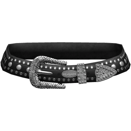 Black Leather Y2K Belt Rhinestone Mcbling 2000s thumbnail