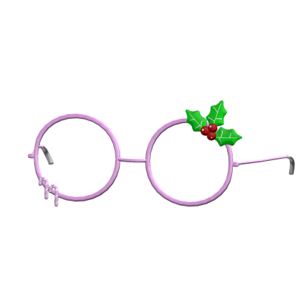 pink christmas glasses