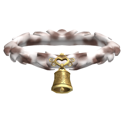 Cow Choker Neck Fur stylized Bell | Brown & White Roblox item