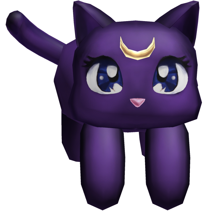 Sailor Moon Luna cat on head