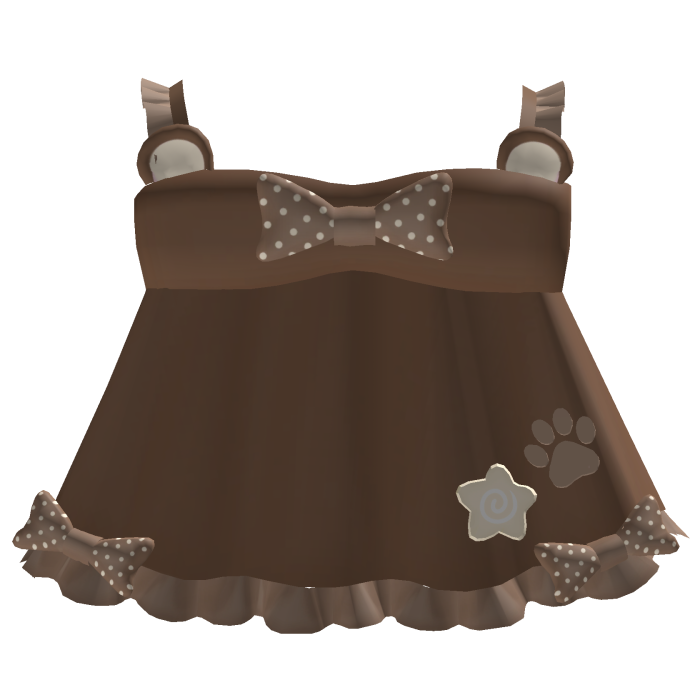 cute brown polka dot bear dress
