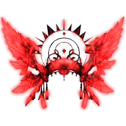 Glowing Angel Halo Headdress (Red) - Emissive