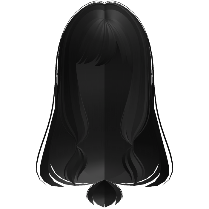 wispy thin silky long tied moe hair black