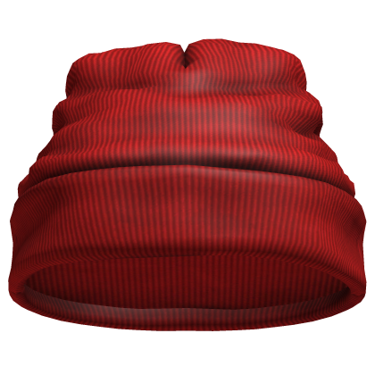 Red Worn Beanie
