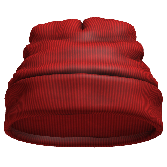 Red Worn Beanie