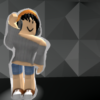 Woman Listening to music Roblox decal