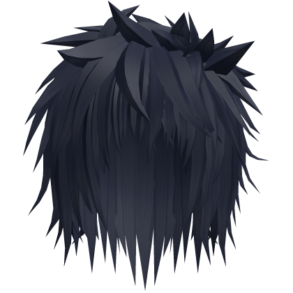 dark blue emo spiky messy vampire punk anime hair