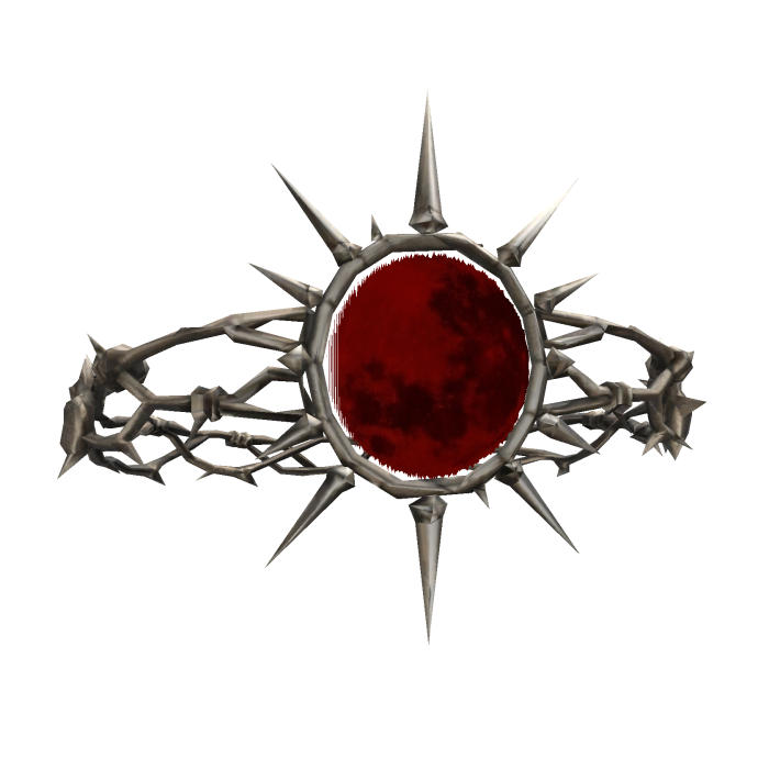 [Animated] Gothic Moon Thorn Crown (Silver/Red)