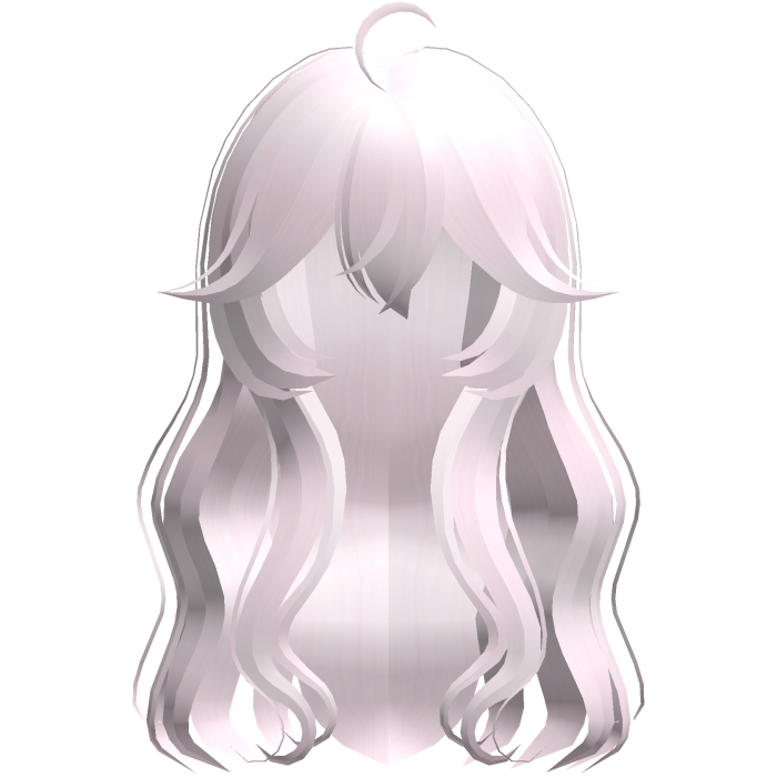 pastel pink long wavy wispy cute shoujo hair