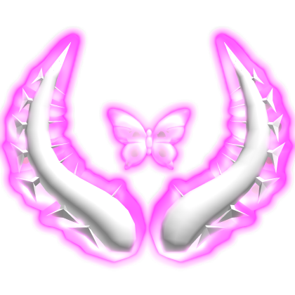 [GLOWING] Pink Angel Horns Butterfly Cute Aura