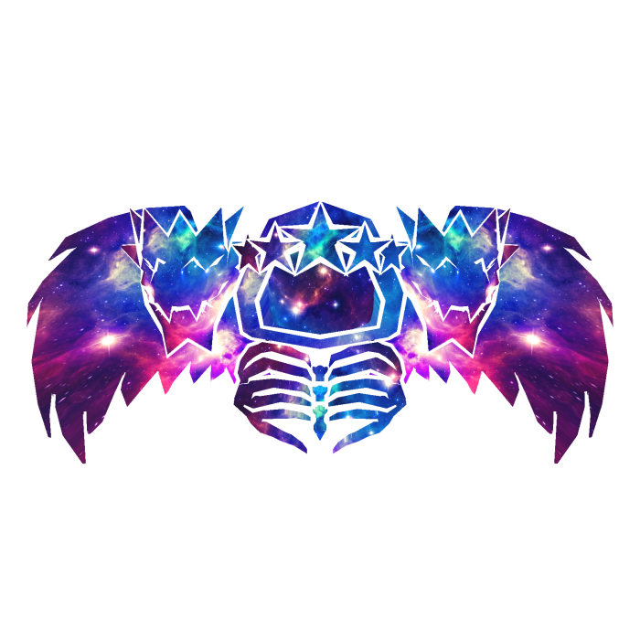 Cartoony Galaxy Hood Skull Dragon Wings Combo