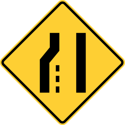 Left Lane Ends Sign Roblox decal