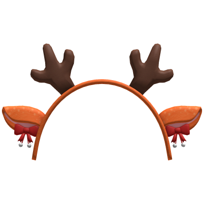 orange christmas deer antlers headband