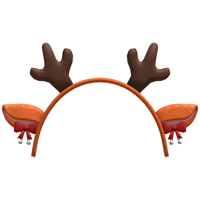 orange christmas deer antlers headband