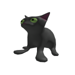 Gray Cat with Crazy Eyes