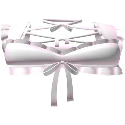 ♡ cutesy ruffled lace ribbon top in pink | Roblox Item - Rolimon's