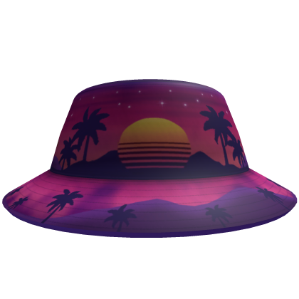 ⏳[LIMITED] Vaporwave Sunset Bucket Hat [Retro]🌴
