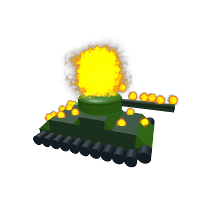 Tank on fire