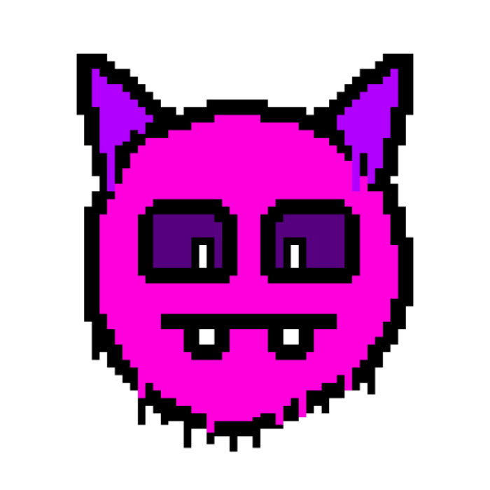 Retro Pixel Cat Graffiti Melt Drip Roblox decal