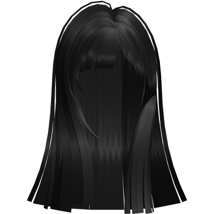 Straight Bangs Gyaru Scene Y2K Long Hair (black) Roblox item